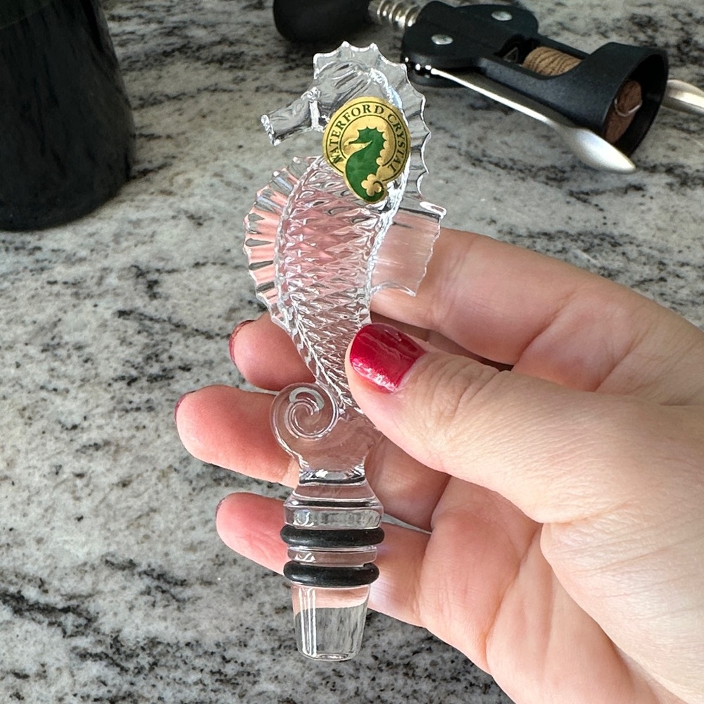 Waterford Crystal Seahorse Bottle Stopper